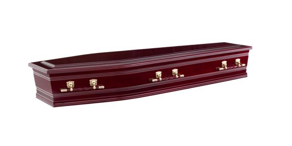 Radiata Pine color Rosewood. Ascot casket