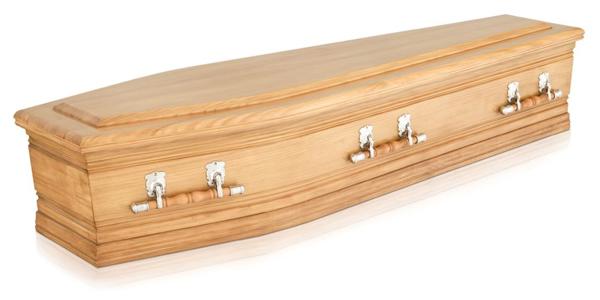 Radiata Pine color satine Pine. Glenmore Casket