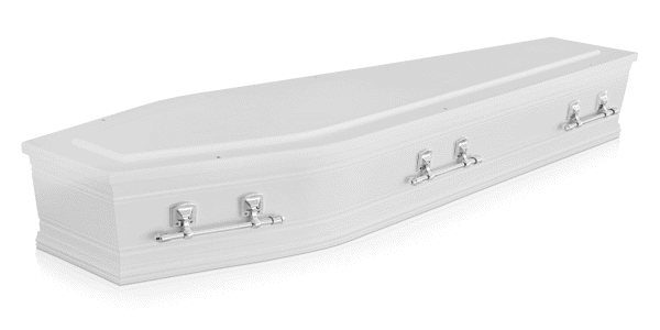 Colour White. Silverton White casket