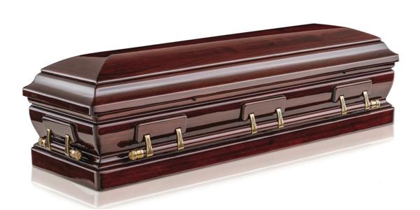 Mahogany. Windsor casket